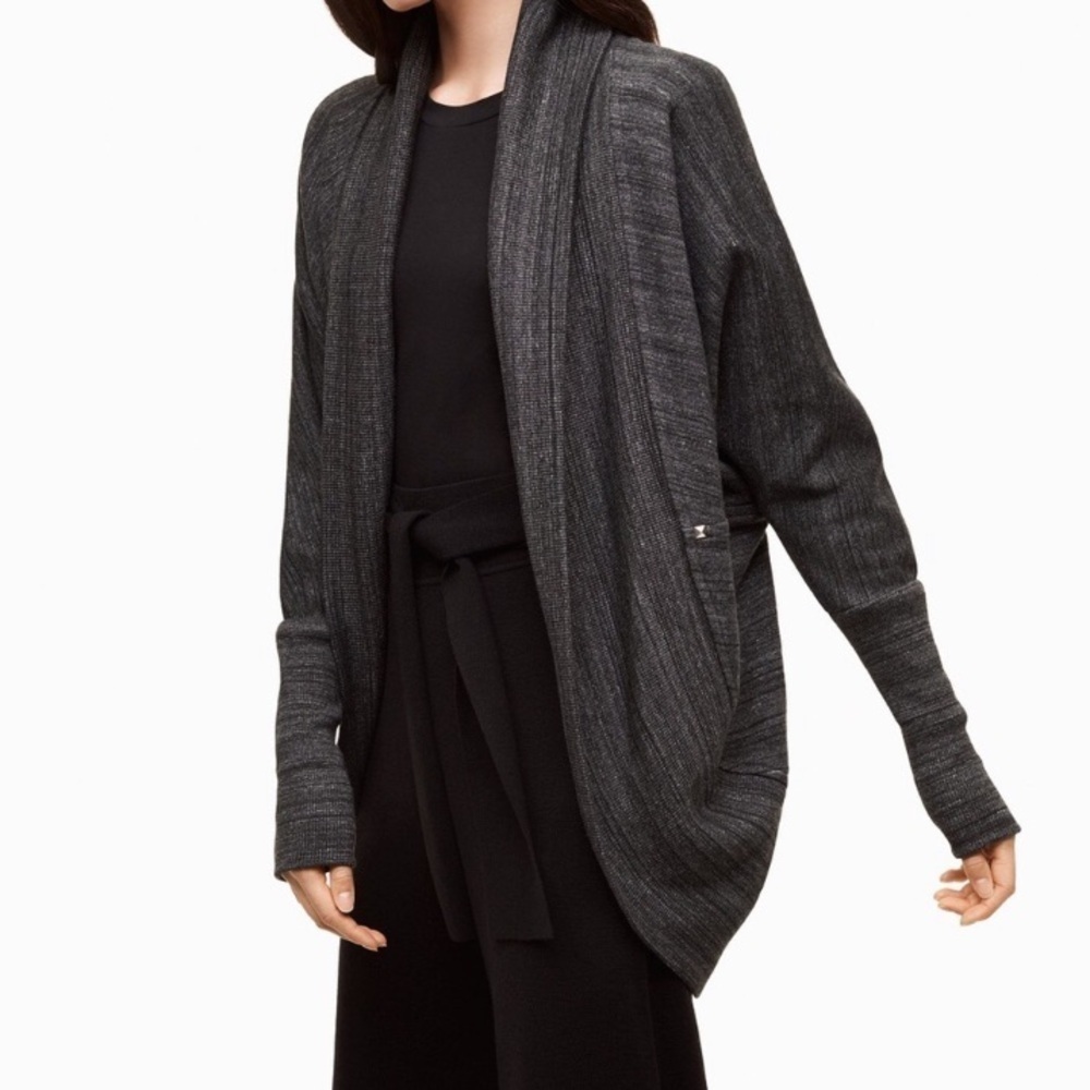 Wilfred Womens Open Cardigan Sz S Heather Comfy Lagenlook Cozy Loungewear Winter